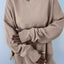 Conjunto de Sudadera Oversized con Abertura y Leggings Acanalados