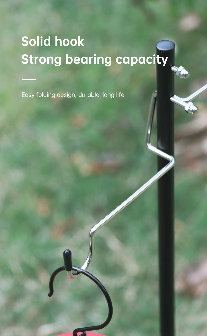 Portable Aluminum Alloy Camping Lamp Holder with Storage Bag