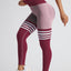 High Waist Striped Outdoor Sports Tights for Women