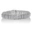 Bracelet de tennis en or blanc 14K avec 5,0 carats de diamants en forme de S
