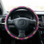 Furreal Retro Cat Steering Wheel Cover - Bold Pink Tropical Style