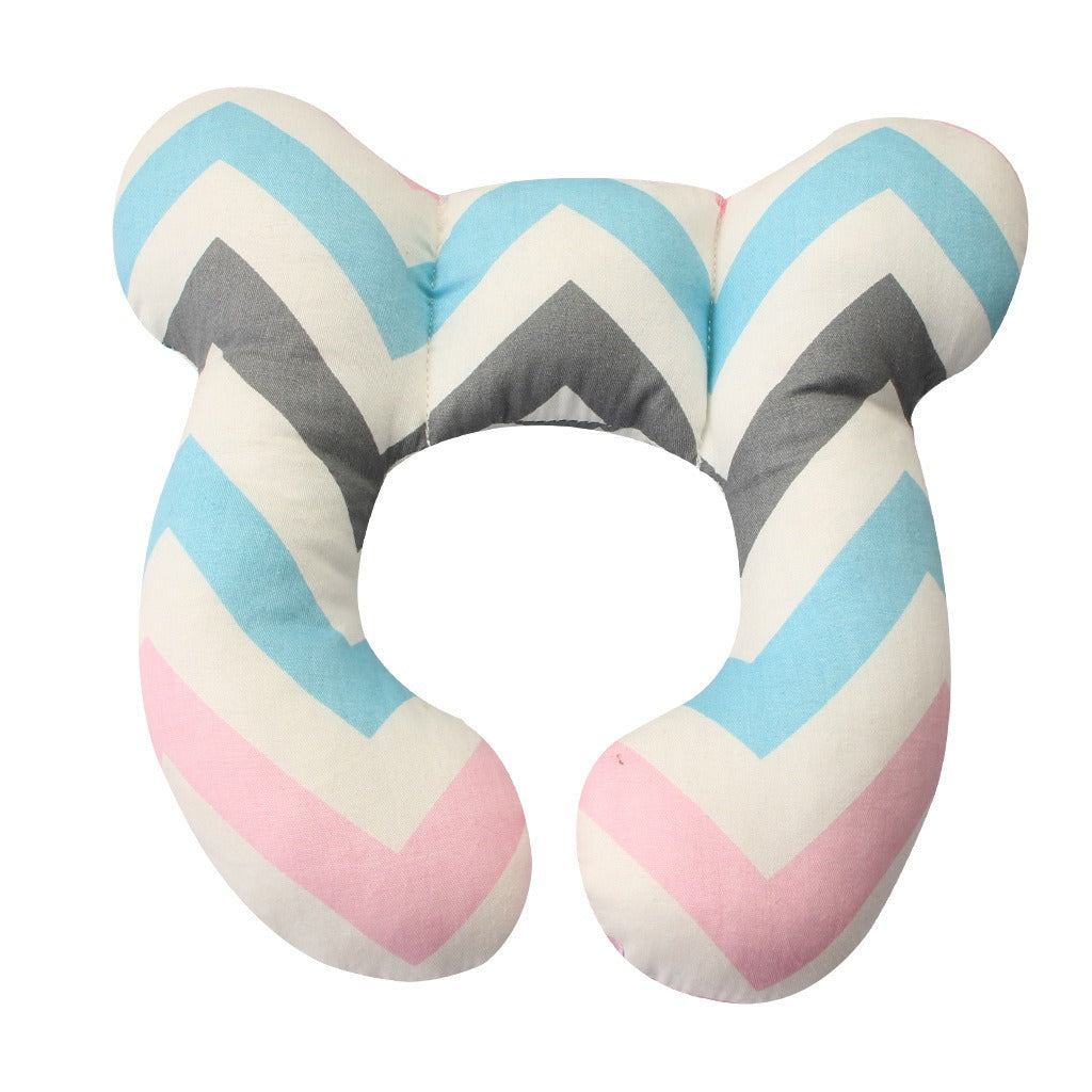 Baby head protection U-shaped pillow stroller fixed head pillow Car seat sleeping protection head and neck pillow - Korvel
