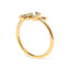 10K Yellow Gold Diamond Leaf and Branch Ring - Size 7
