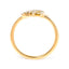 10K Yellow Gold Diamond Leaf and Branch Ring - Size 7
