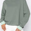 Striped Oversized Round Neck Sweatshirt