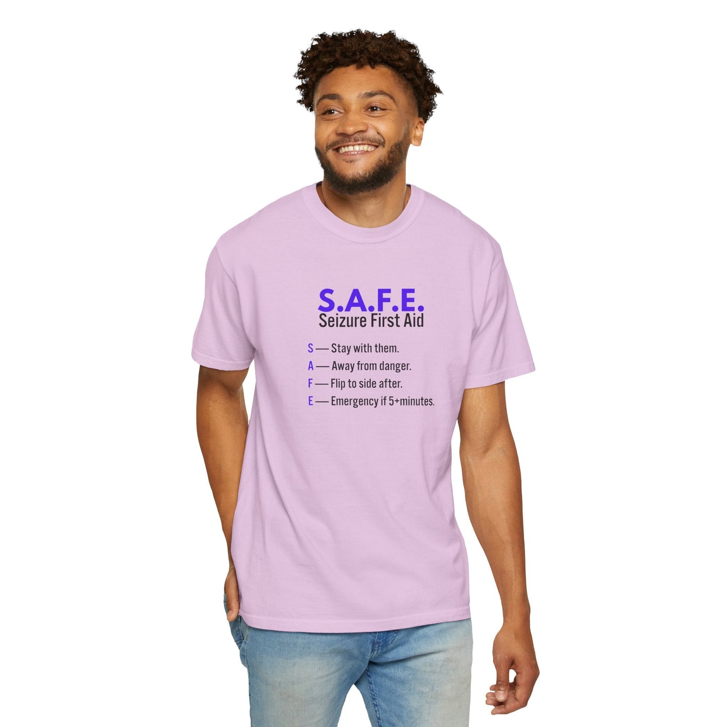 S.A.F.E. Seizure First Aid T-Shirt – Epilepsy Awareness Tee