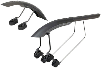 Topeak Tetrafender M1 and M2 Fender Set - Strap-on Front and Rear Black