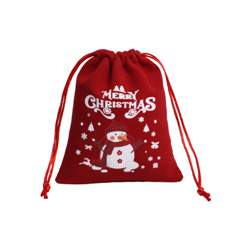 Christmas Gift Velvet/linen Drawstring Bags Bracelet Jewelry Candy Packaging Bags - Korvel