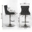 Taburetes de Bar Ajustables Modernos con Base de Cromo - Set de 2