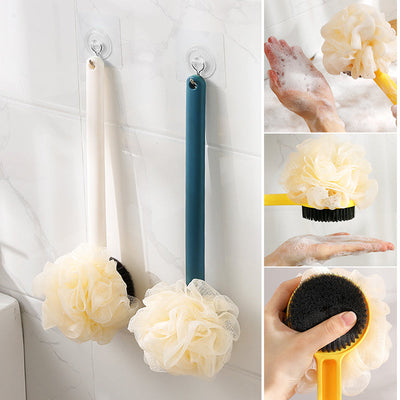 Brosse de bain à long manche de style japonais avec poils doux