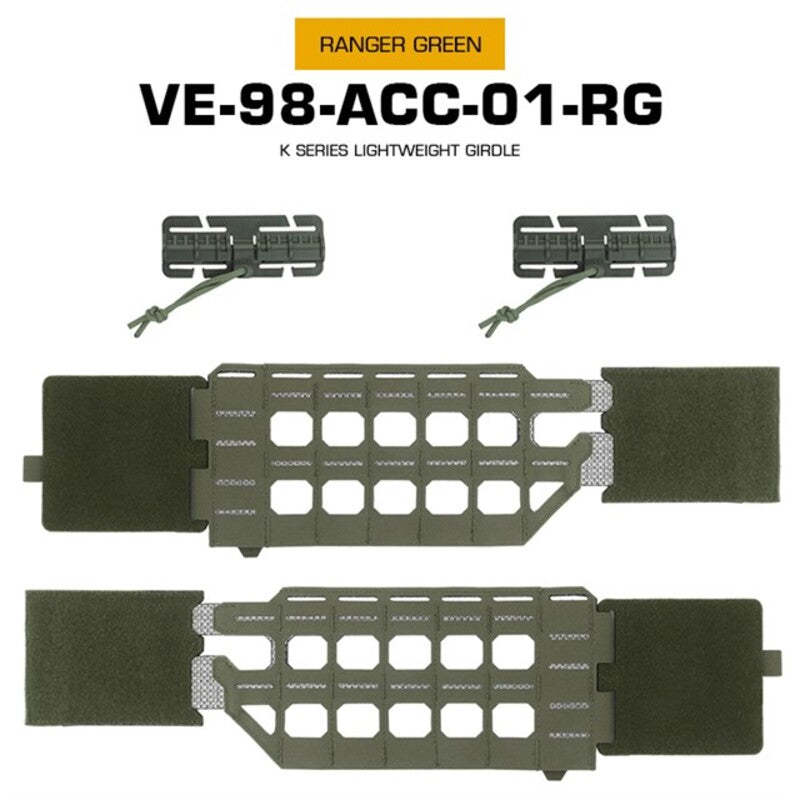 KZ Hunting Vest - Plate Carrier in Low Profile MOLLE, Quick Release, K Zero Style with Belt for Airsoft. - Korvel