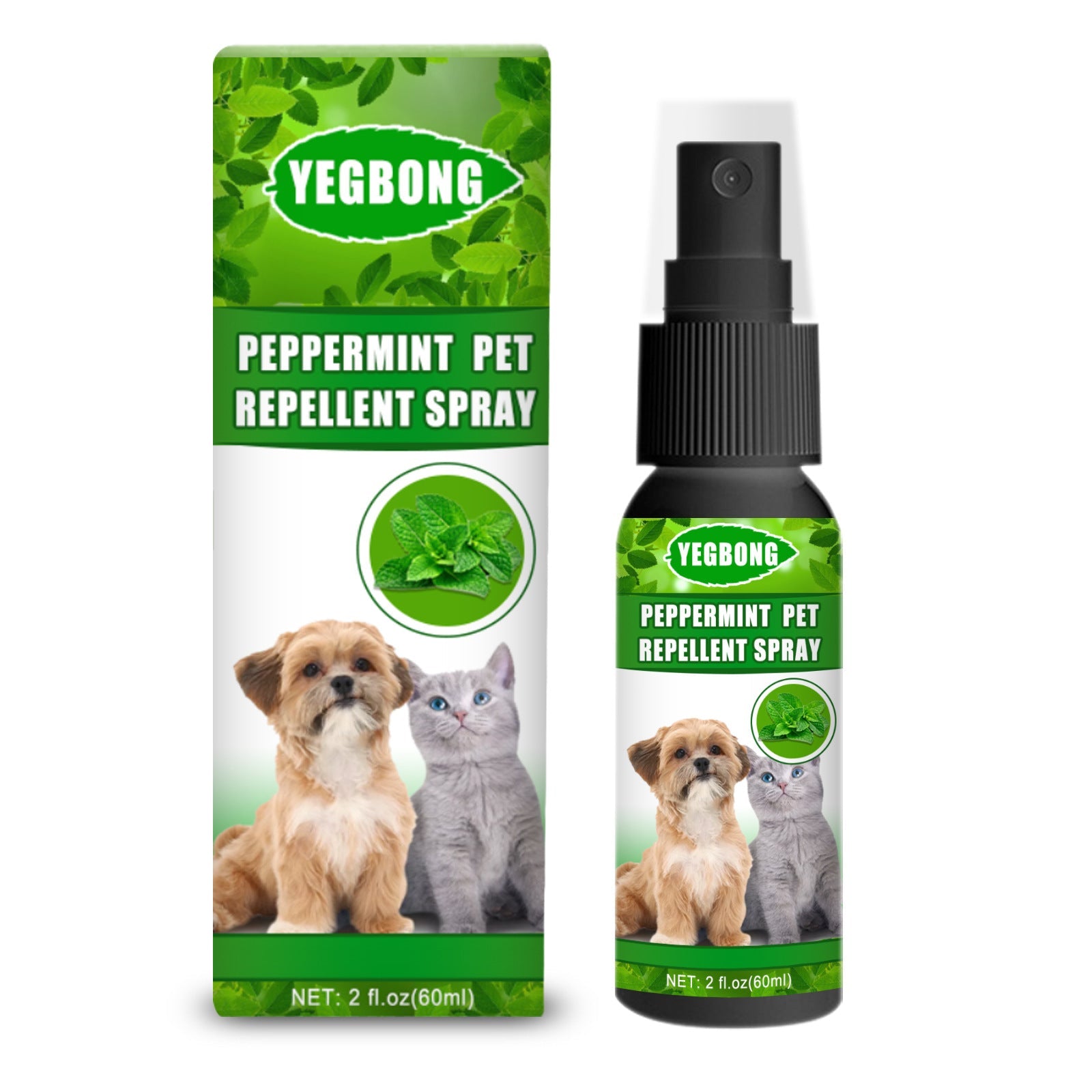 Peppermint Pet Repellent Spray, Dog Mite Spray Pet Mite Fungus Spray For Cats And Dogs - Korvel