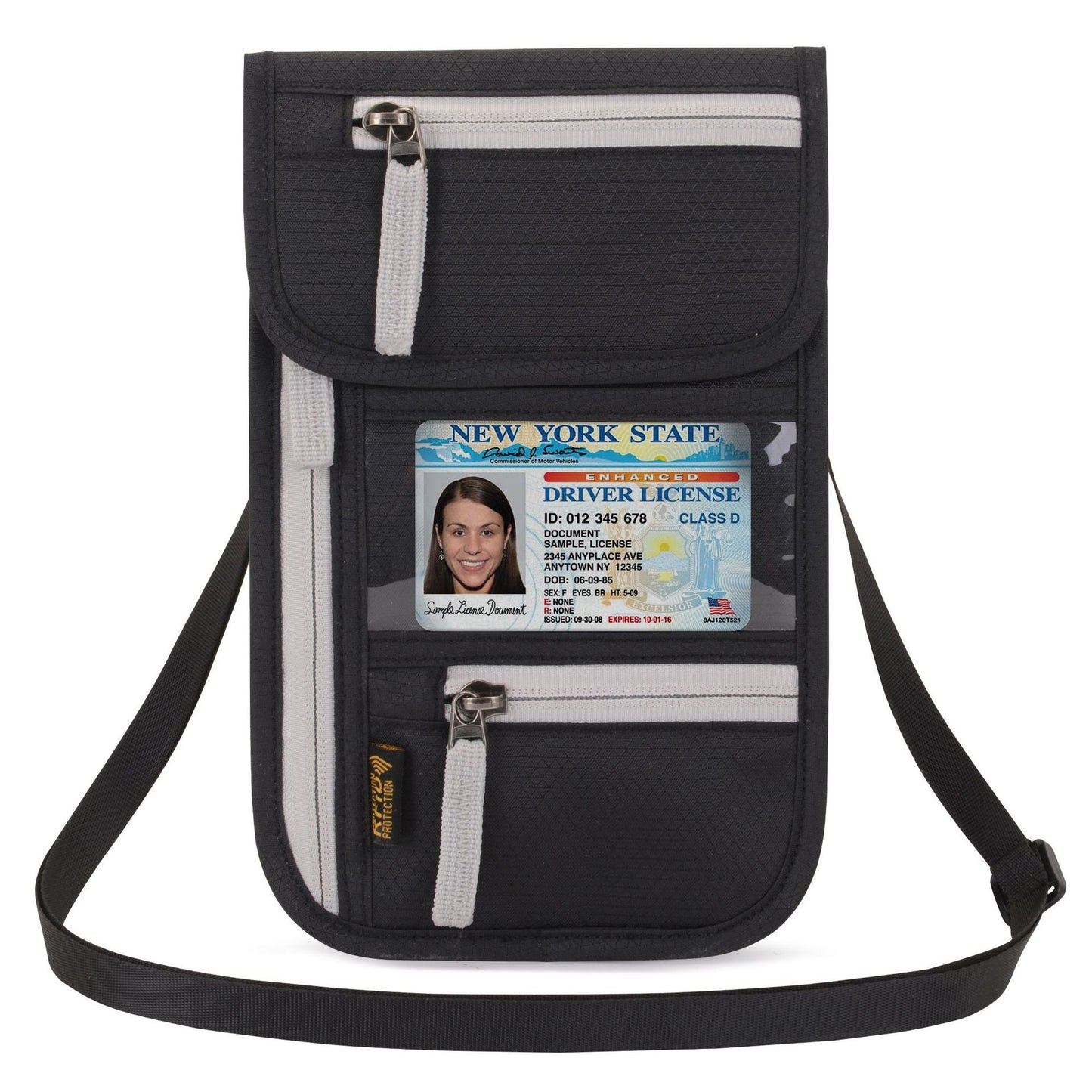 Soporte de Pasaporte Impermeable Multifuncional para Cuello
