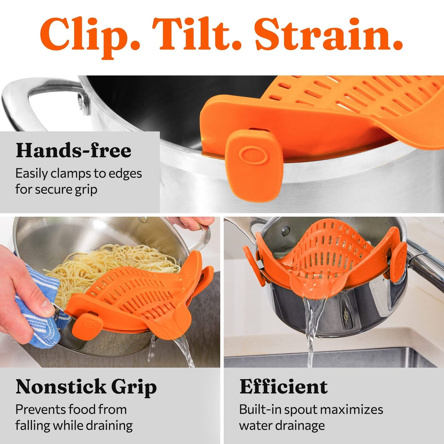 Silicone pasta filter wide mouth drain water filter vegetable and fruit filter clamp pot edge drain block - Korvel