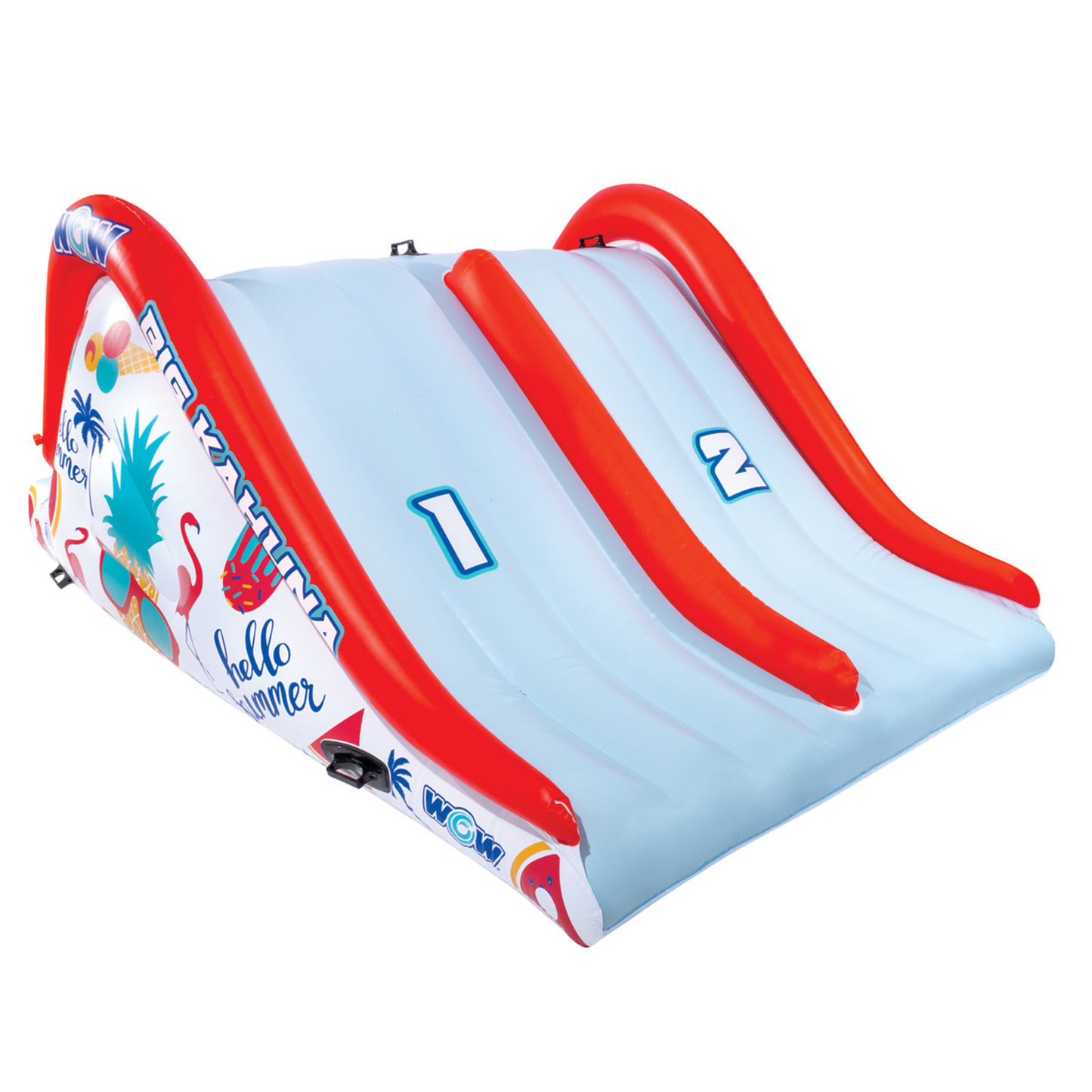 Glissade à deux voies Big Kahuna de WOW Sports pour piscines enterrées