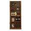 76-Inch Rustic Oak Farmhouse Wine Cabinet with Faux Rattan