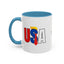 Taza de café con acento vibrante de EE. UU.
