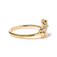 Bague de déclaration en diamant en or jaune 10K en forme de palmier - Taille 7