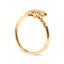 Bague de déclaration en diamant en or jaune 10K en forme de palmier - Taille 7