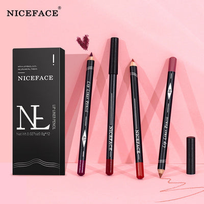 NICEFACE 12 Color Lip Liner Nude Color Modification Is Not Easy To Fade Lip Liner Matte Velvet Lipstick Lip Pencil - Korvel