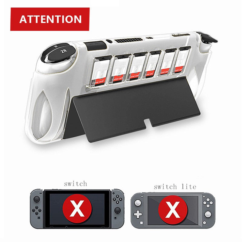 Suitable for Switch OLED new TPU protective case with card box storage NS host protective cover dual card slot - Korvel