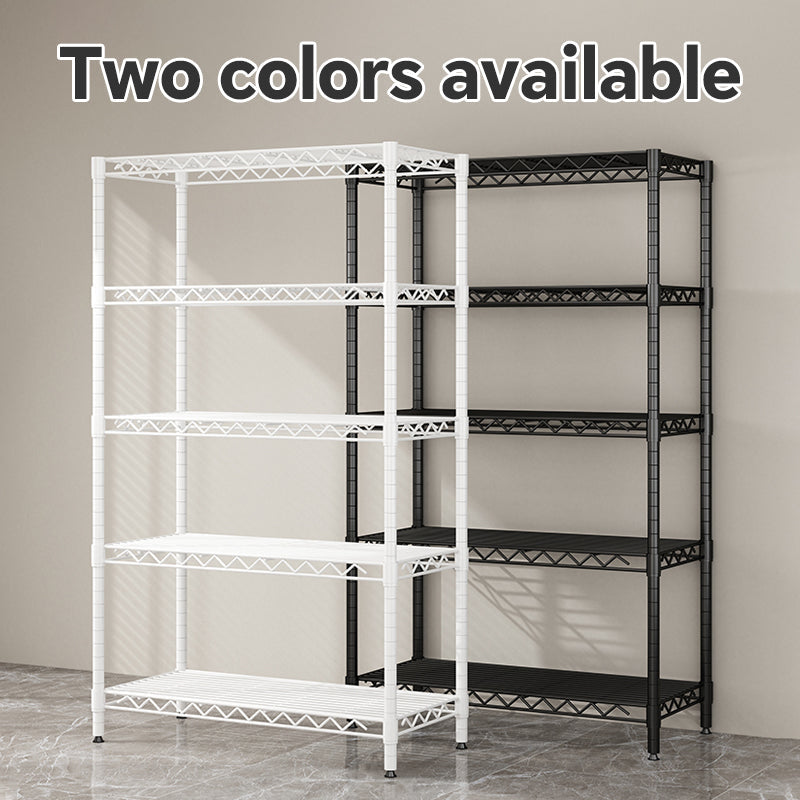 Adjustable Wire Frame Metal Storage Rack - White
