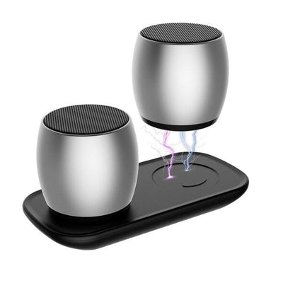 1 Pairs Mini Dual Speaker with Charging Base - Korvel