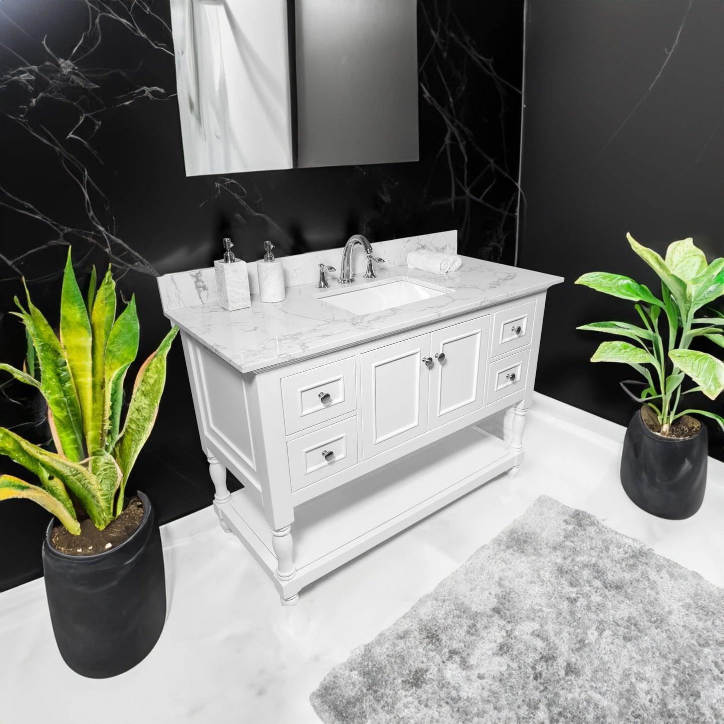 Montary 43x22 Bathroom Vanity Top with Undermount Sink