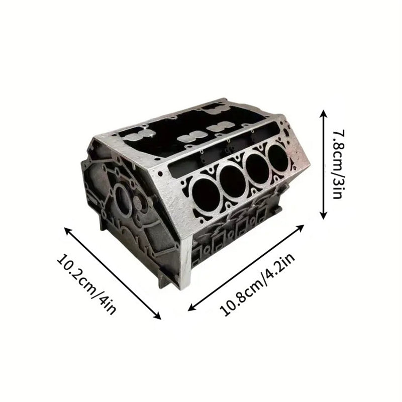 Engine Block Desk Organizer: Stylish Business Card Holder