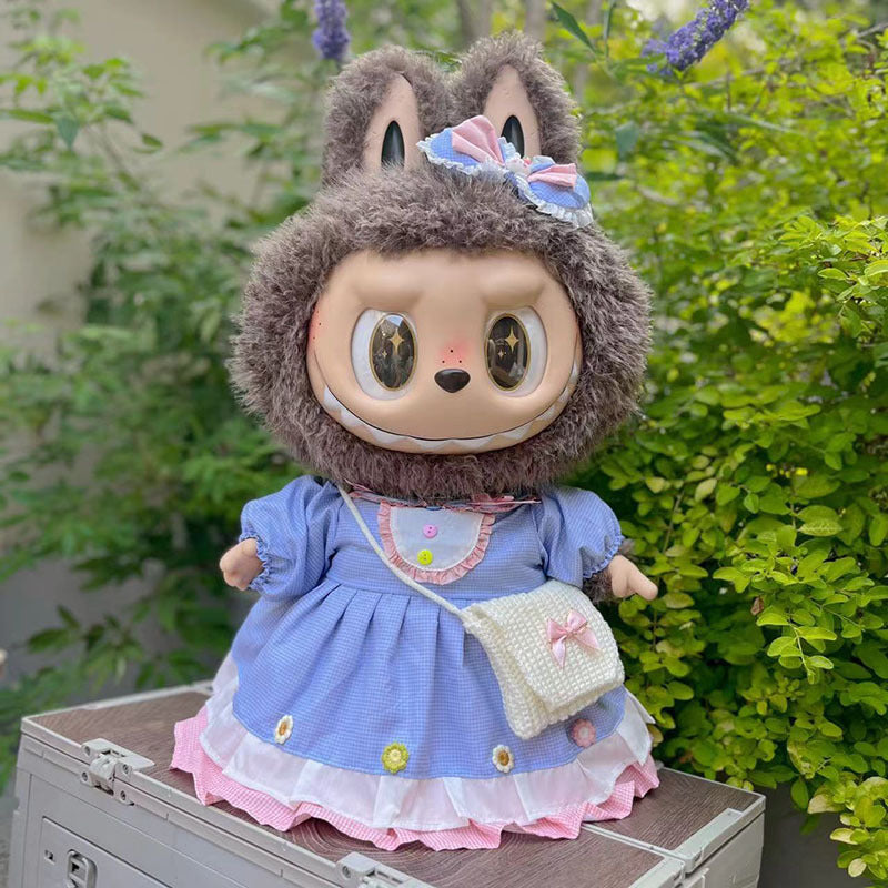 Clothing with 58cm LABUBU Design ZIMOMO Doll Clothes Rubber LABUBU Plush Toy Clothing Cute - Korvel