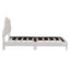 Twin Size Upholstered Cloud-Shape Bed ,Velvet Platform Bed with Headboard,No Box-spring Needed,Beige - Korvel