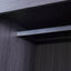 Full Size Gray Murphy Bed with Wardrobe and Drawers