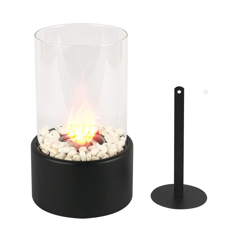 Chimenea de Alcohol Portátil para Interiores con Diseño de Vidrio