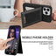 For iPhone 14ProMax Card Holder Phone Leather Case Samsung S23Ultra Photo Frame Magnetic Buckle Protective Case - Korvel