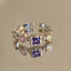 Anillo de Diamante de Circonita de Color Dopamina Love para Mujeres