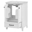 24" Bathroom Vanity with Sink, Bathroom Vanity Cabinet with One Drawer and Doors, Solid Wood and MDF, White - Korvel