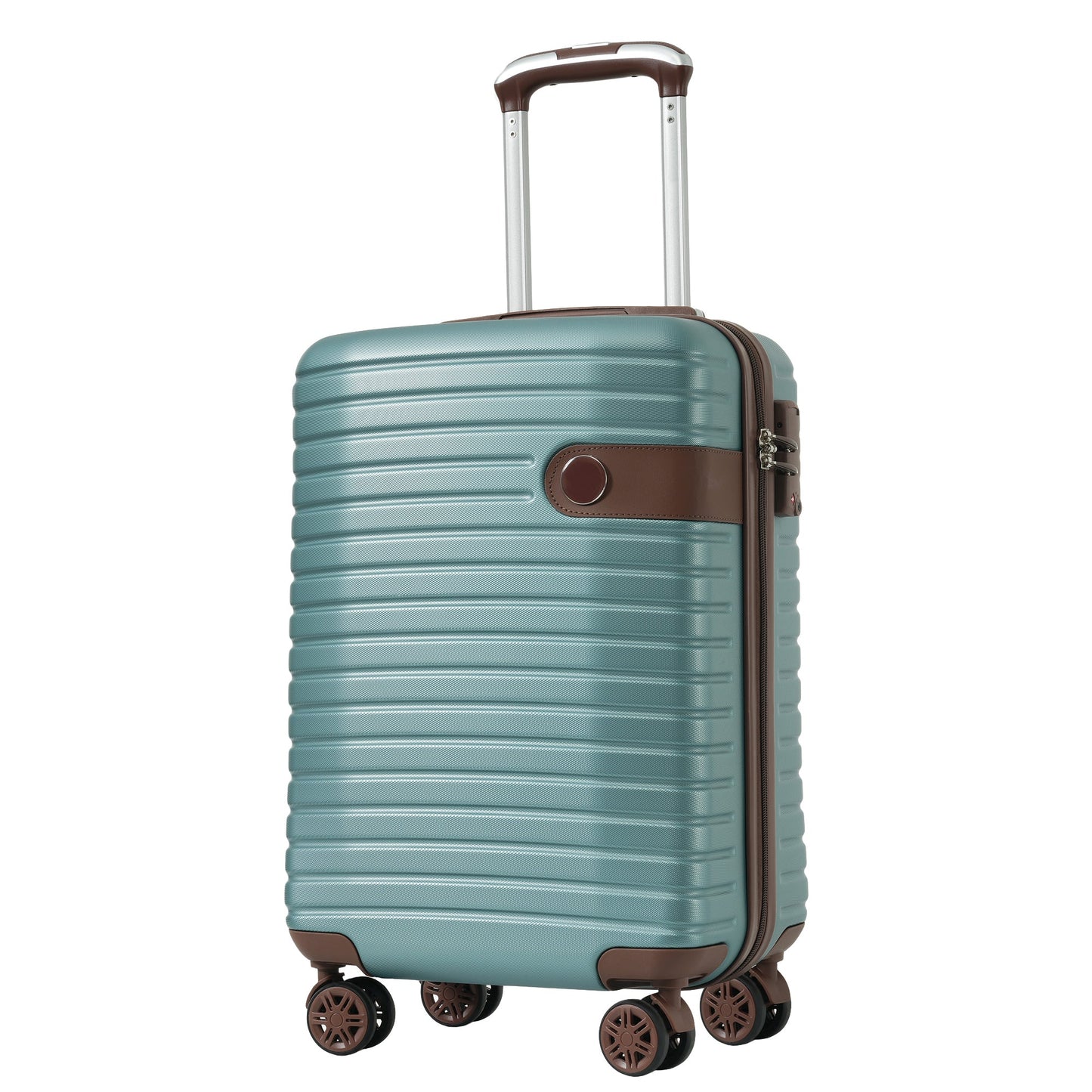 Luggage Sets 3 Piece Carry on Luggage 22x14x9 Airline Approved, Lightweight Hardshell ABS Suitcases with Wheels, 20 inch, Blue - Korvel