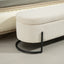 COOLMOR storage Ottoman chair with safety hinge and soft cushion fabric storage Ottoman stool (beige) - Korvel