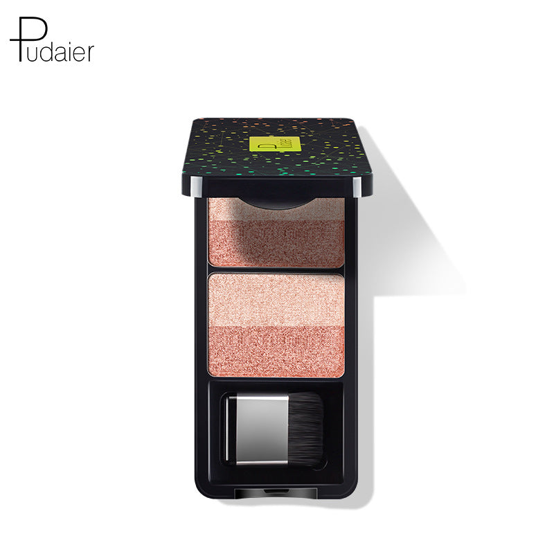 Pudaier Pearlescent Stereo Dazzle Color Change Double Color Eye Shadow Waterproof No Makeup And Makeup - Korvel