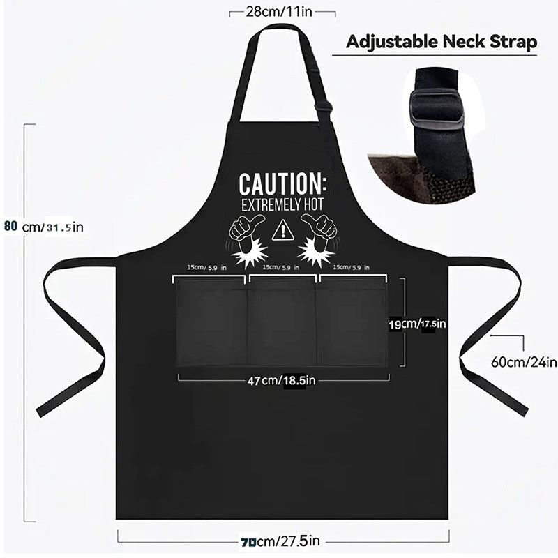 Solid color apron for kitchen and household use waterproof and oil resistant - Korvel