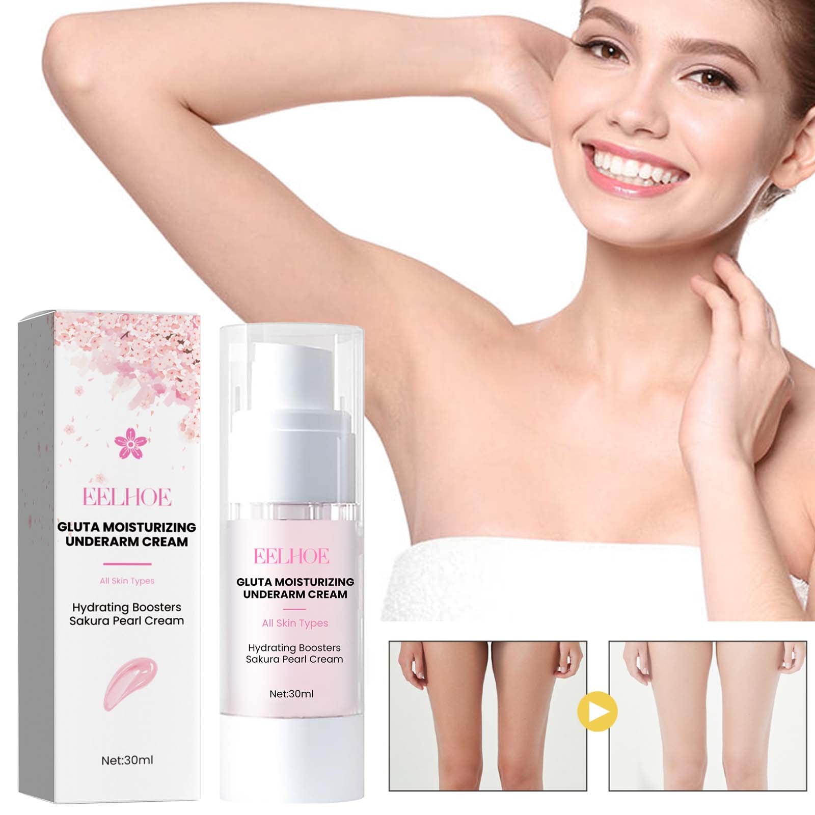 Underarm Whitening Essence Cream, Repair Acanthoderma Nigricans Tender And Smooth Skin Moisturizing Whitening Cream - Korvel