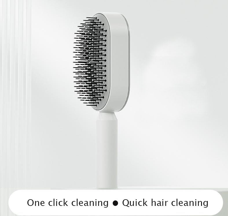 Pressing type cleaning design air cushion comb for women's long hair, specialized airbag massage comb, household hair comb - Korvel
