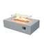 52 Inch Outdoor Concrete Propane gas rectangle Fire Pit table in Antique white color - Korvel