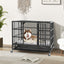 Cage pour chien en métal pliable et robuste de 38 pouces avec roulettes verrouillables