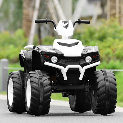 ATV pour enfants 12V avec lumières LED - Blanc
