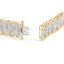 10k Yellow Gold 5.00 Cttw Diamond Oval Banded Link Bracelet - 7"