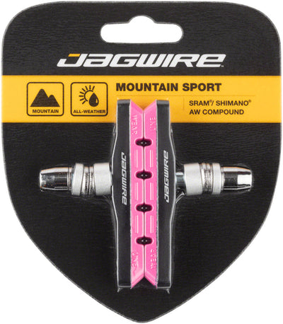 Jagwire Mountain Sport Brake Pads - Threaded Post - Pink