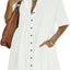 Womens Mid-length Short-sleeved Relaxed-fit Blouse