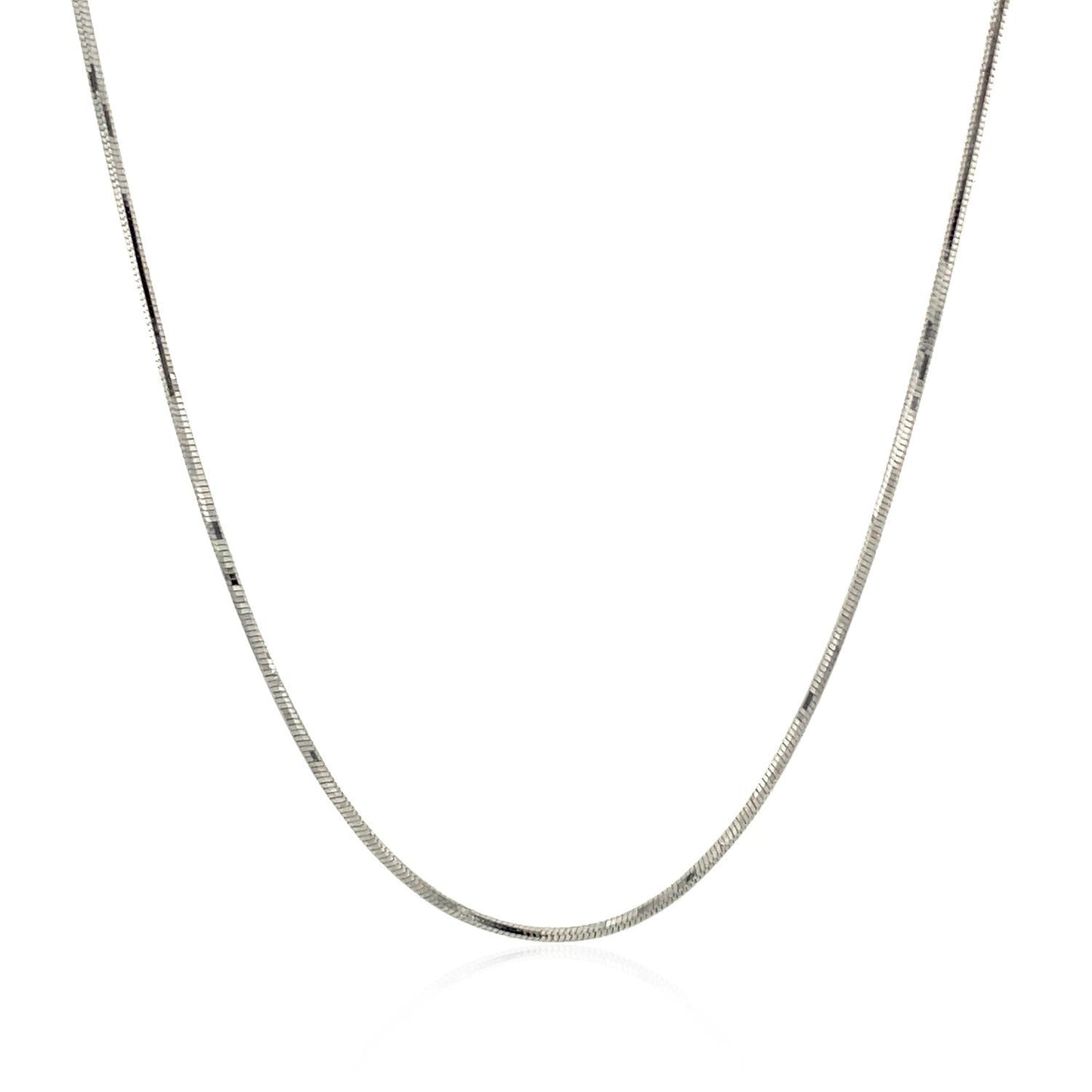 Collier en chaîne serpent ajustable en or blanc 14 carats
