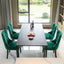 Ensemble de chaises de salle à manger en velours tufté premium - Vert